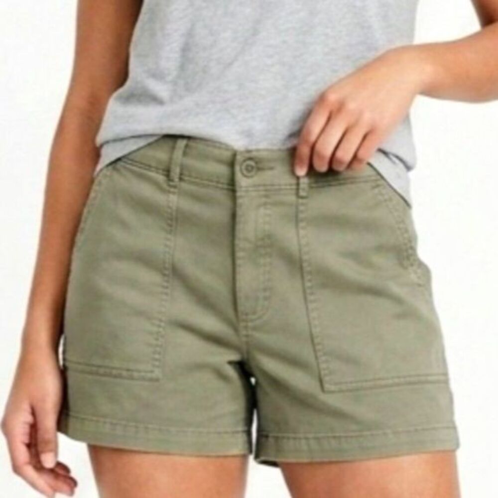 UNIVERSAL THREAD Shorts Mid-Rise Utility Trouser Olive Green Women 10 M NEW NWT